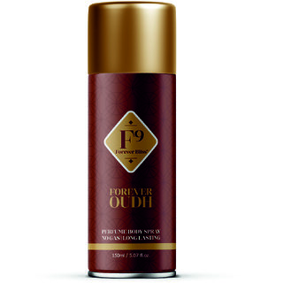 F9 Forever Oudh Long Lasting Freshness Deodorant Perfume Body Spray For Men and women 150ml