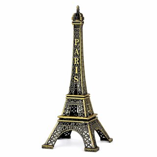 BIYANKA Antique Finish 3D Metal Paris Eiffel Tower Metal Showpiece for Home Office
