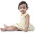 Kid Kupboard Cotton Baby Girls A-Line Frock, Light Yellow, Sleeveless, 9-12 Months KIDS8038