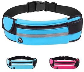 Running Waist Pack with Water Bottle Pocket  Adjustable Straps, Fits Smartphones up to 6.5, Ideal for Running, Hiking & Climbing