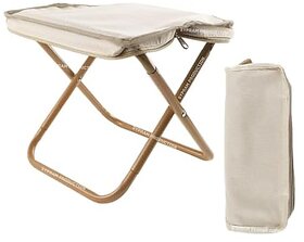 FoldinG Stool Chair Camping Stool Portable Folding Stool with Carry BagUltra-Light Portable Folding ChairOutdoor Folding ChairFolding Stool for TentTravelingHikingCamping StooL (Khakhi)