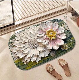 5D Waterproof Bathroom Carpet | Anti-Slip Stereoscopic Mat with Colorful Flower Design for Bathroom & Home