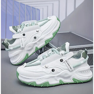 DND Shoes | Latest Men’s Fashionable Trending Shoes Green | Boys Party Wear Stylish Shoes (White)