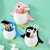 Toothbrush Holder Penguin Wall Mounted Storage Rack, Multifunctional Wall Hanging for Makeup Tools, Pens, Kitchen Chopst