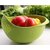 Plastic Rice Bowl & Food Strainer - Thick Drain Basket with Handle for Kitchen Use (Random Color)