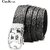 Automatic Buckle Men's Leather Belt with Letter B Design & Genuine Buffalo Grain (2326 Gold Buckle + Bison Pattern_110cm)