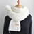 Cozy Unisex Chunky Knit Scarf - Soft Winter Warmth, Korean Style Fashion Accessory for Couples & Students (Knitted Butterfly Pattern Solid Scarf - White)
