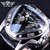 Men's Automatic Skeleton Watch Triangle Dial Fashion Casual Mechanical Watch (Silver Case Black Dial Gold Movement)
