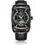 OUYAWEI Men's Automatic Watch with Leather Strap, Classic Water-Resistant Mechanical Wristwatch for Men (Black Case Black Dial)
