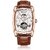OUYAWEI Men's Automatic Watch with Leather Strap, Classic Water-Resistant Mechanical Wristwatch for Men (Black Case Black Dial)