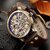 Men's Vintage Bronze Skeleton Automatic Mechanical Watch Retro Fashion Casual Style (Brown Strap)