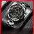 DEYROS Men's Stainless Steel Watch with Luminous Hands and Date Function, Fashion Quartz Wristwatch (Gold Steel Case Black Band [Steel+Lum/Cal]_Watch Only)