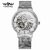 T-Winner Men's Automatic Mechanical Watch with Stainless Steel Mesh Strap, Water Resistant & Skeleton Dial (Gold Case Black Dial)