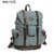 Vintage Canvas Backpack for Men & Women, College Student Bookbag, Travel Laptop Rucksack with Outdoor Daypack Design (Khaki)