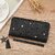 Stylish PU Leather Wallet for Women | Compact Card Holder & Coin Purse | Cute Korean Design (Black)