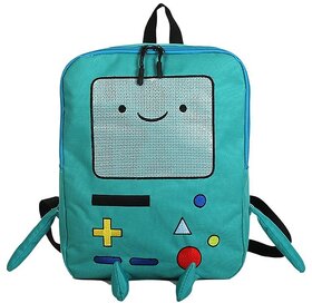 Adventure Time BMO Backpack Cute Anime Cosplay Unisex School Bag Cartoon Character Rucksack (Green_20 inches)