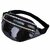 Unisex Rainbow Holographic Waist Bag Crossbody Sling Pack for Phone (Black)