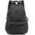 Stylish Korean Unisex Backpack, Plain Oxford School Bag for Students (Dark Gray)