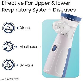 Portable Mesh Nebulizer with Box  Handheld Inhaler for Adults  Kids  Home Respiratory Device