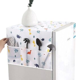 LXET Cartoon Waterproof Fridge Cover for Single Door Refrigerators