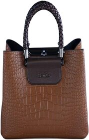 Luxury Crocodile Leather Bowling Bag - Stylish Designer Handbag