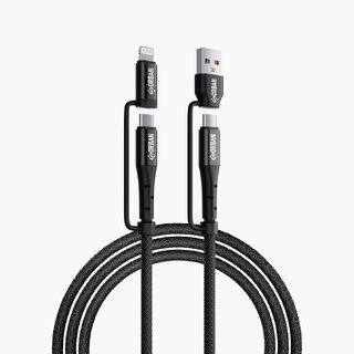 Orban 4-IN-1 Fast Charging Cable Braided + Metal Shell 1.2M Length Multi-Connector USB for Smartphones Tablets