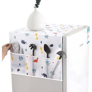LXET Cartoon Waterproof Fridge Cover for Single Door Refrigerators