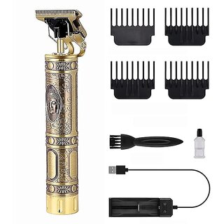 Golden Electric Hair Trimmer - USB Rechargeable with Adjustable Clipper Cleaning Brush