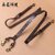 Vintage Leather Suspenders for Men - Full Grain Leather Adjustable Anti-Slip Trouser Braces with Metal Clips (Black, 110cm)