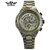 WINNER Men's Automatic Skeleton Watch | Retro Bronze Case Fashion Casual Mechanical Timepiece (Black Circle)