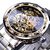 Winner Men's Skeleton Diamond Mechanical Watch - Luxury Automatic Dress Watch for Men (Gold Case Black Dial)