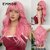 Silky Brown Wavy Lace Front Wig with Air Bangs for a Natural Look (Gradient Wine Red LC8267-1)