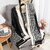 Luxury Wool Cashmere Scarf Wrap Shawl for Women, Warm Plaid Pattern Winter Fashion Accessory (CC Style - Black, 190-70 cm)
