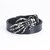 Men's Skull Head Belt with Claw Buckle | Outdoor Rider Punk Style Belt | Casual Fashion Jeans Belt (White Diamond Black Strap + Connecting Leather, 100cm)