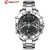 CHAXIGO Men's Solid Stainless Steel Watch | Multifunctional Business Chronograph | Water Resistant Wristwatch (Brown Case + Brown Dial + Brown Steel Band 3074-2)