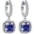 S925 Sterling Silver Gemstone Earrings | Birthstone Hoop Earrings for Women (White Gold Garnet Red (January), 925 Silver)
