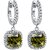 S925 Sterling Silver Gemstone Earrings | Birthstone Hoop Earrings for Women (White Gold Garnet Red (January), 925 Silver)