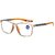 Ultralight TR Sports Reading Glasses | Anti-Slip, Blue Light Blocking, Outdoor Protective Eyewear (Reading +1.50 (Blue Light Blocking), Matte Black Red Legs)