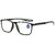 Ultralight TR Sports Reading Glasses | Anti-Slip, Blue Light Blocking, Outdoor Protective Eyewear (Reading +1.50 (Blue Light Blocking), Matte Black Red Legs)