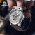 Men's Automatic Skeleton Watch | Genuine Leather Strap | Water-Resistant Sports Watch (Gold Case Blue Dial Blue Strap)