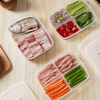 Buy Food-Grade Refrigerator Organizer Bins with Dividers for Fresh ...