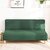 Elastic Solid Color Sofa Cover Full Protection Slipcover for Folding Sofa Beds (Forest Tea Green, Normal Size 160-190cm)