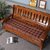 Extra Thick Traditional Wooden Three-Seat Cushion | Solid Redwood Sofa Pad | All-Season Bench Cushion (Navy Blue, 53x165cm Three-Seater)