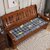 Extra Thick Traditional Wooden Three-Seat Cushion | Solid Redwood Sofa Pad | All-Season Bench Cushion (Navy Blue, 53x165cm Three-Seater)