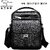 Modern Men's Crossbody Bag - Stylish Casual & Business Messenger Satin Shoulder Bag (Brown Small)