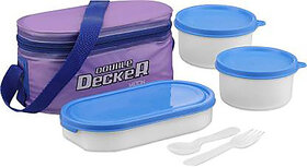 MILTON Double Decker 3 Containers Lunch Box(750 ml)