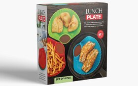 Plastic Lunch Plate,Dahi and Chat Plate,Snack and Appetizer Plate,Tray for Party and Daily use Serving Plate pack of 6