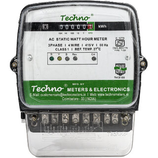Three Phase Counter Type Energy Meter (10-60 A)