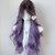 Vibrant Purple Wavy Cosplay Wig | Long Flowing Synthetic Hair for Stunning Looks (Sweet Mid Part Curly Hair [Wisteria] w/ Net)