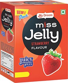 MyDreem Miss Jelly Strawberry Flavor, Smooth  Jiggly Candy Treat for Kids  Adults 85 Pcs in Each box Pack of 1